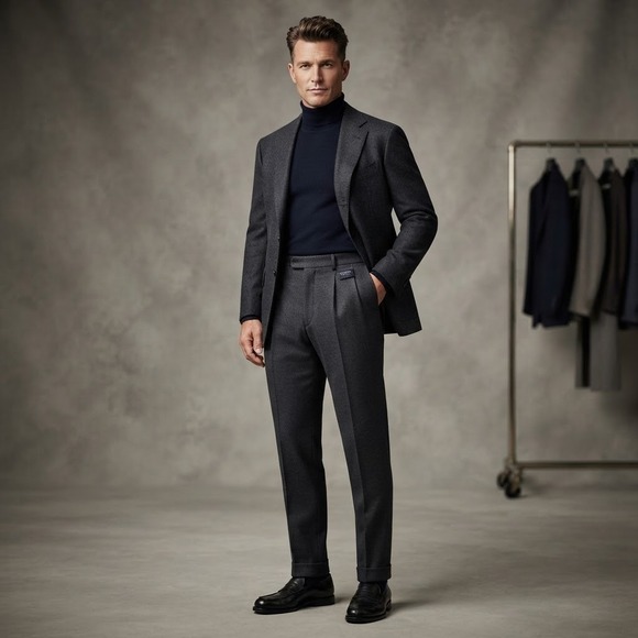 Prada Other - Prada Men Charcoal Wool Blend Dress Pants Trousers Made in Italy IT 50R 35x29
